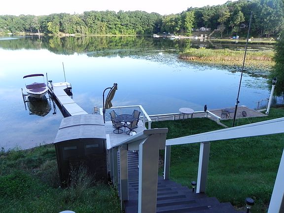 view from top of stairs