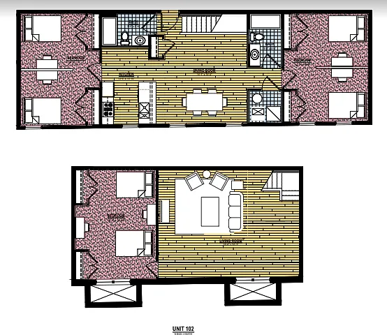 Floor plan 3 Bedroom 2 Bath