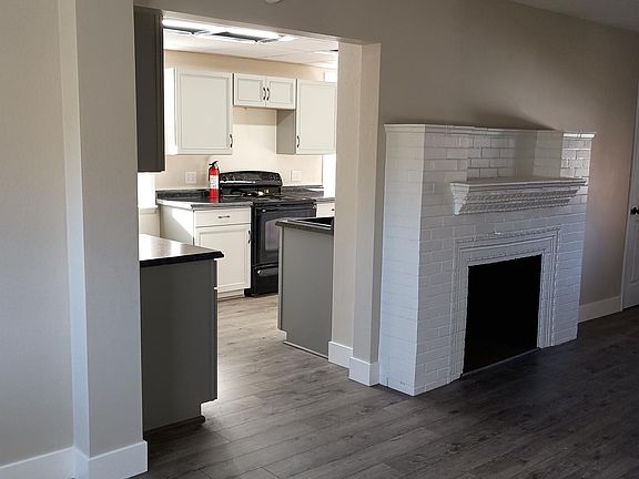 Living room and kitchen from dining area