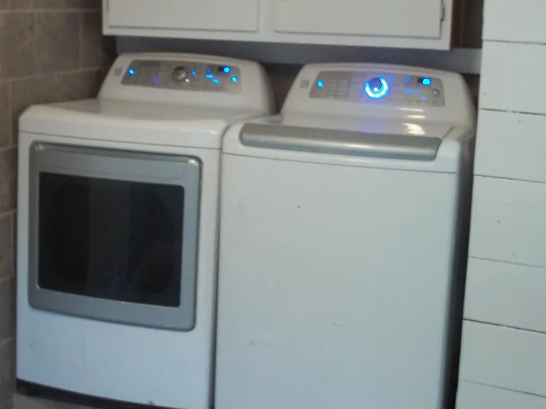 Washer and dryer in laundry room
