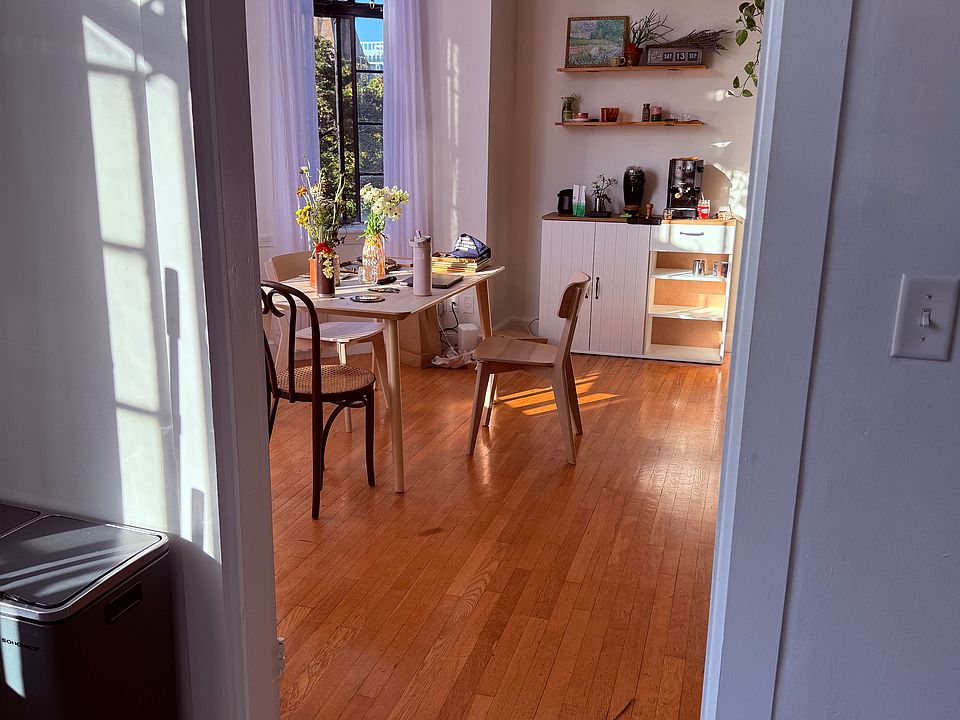 View of dining area from kitchen.