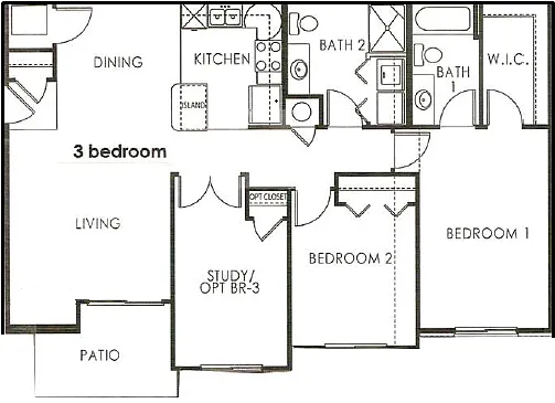Floor plan 3 Bedroom