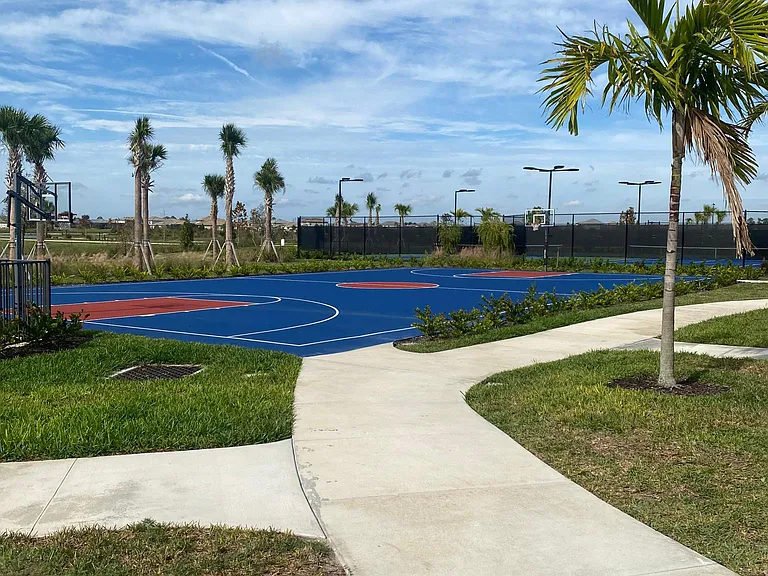 Outdoor basketball court