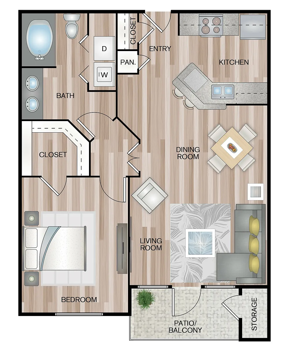 Floor plan 1-1 B
