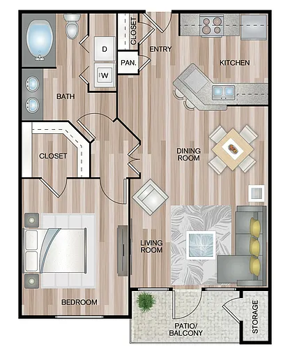 Floor plan 1-1 B