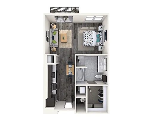 Floor plan Studio E1B
