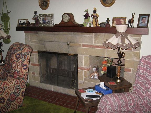 Living room fireplace