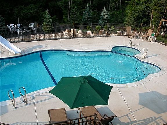 pool view from deck