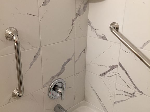 Detail of tub/shower in hall bath