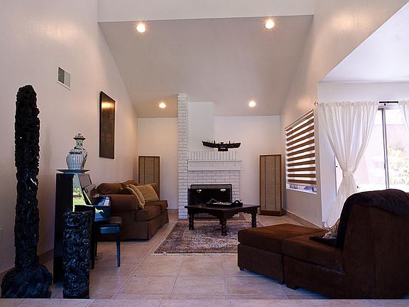 Vaulted ceiling living room