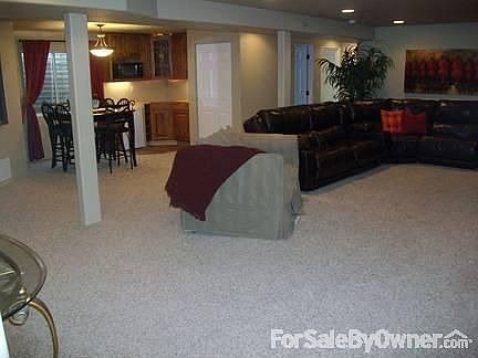 New finished basement with wet bar : The basement has three bedrooms and one full bath. Beautiful an