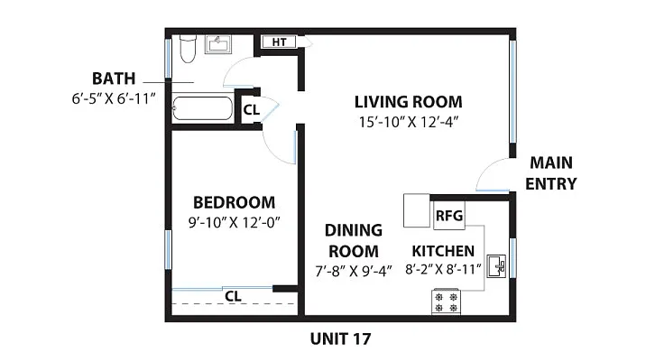 Floor plan One Bedroom