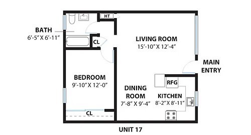 Floor plan One Bedroom