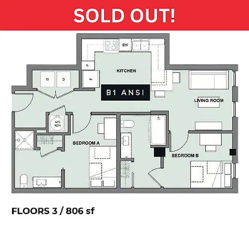 Floor plan B1 ANSI