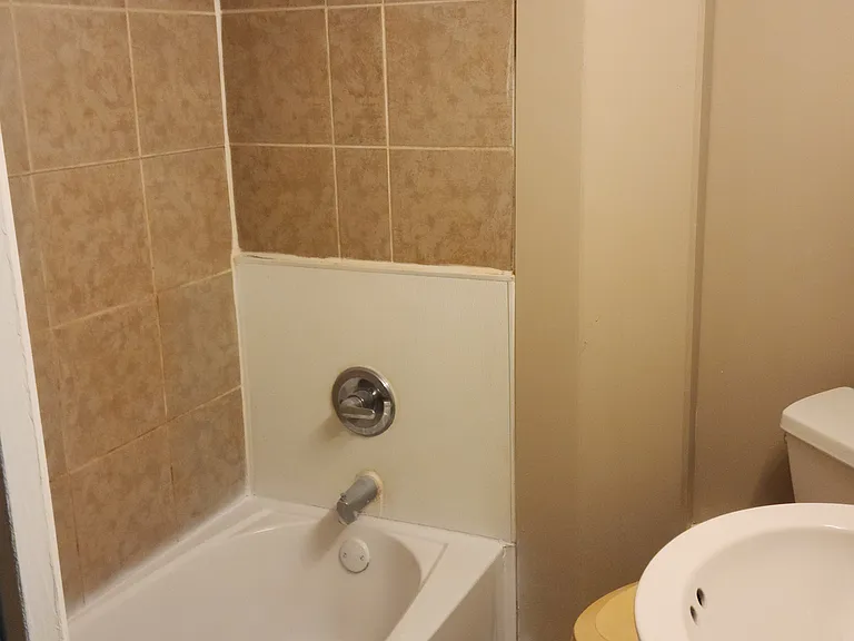 Bathroom with ceramic flooring