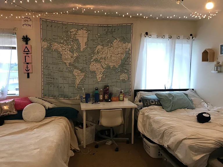 Large upstairs bedroom can comfortably accommodate 2 people