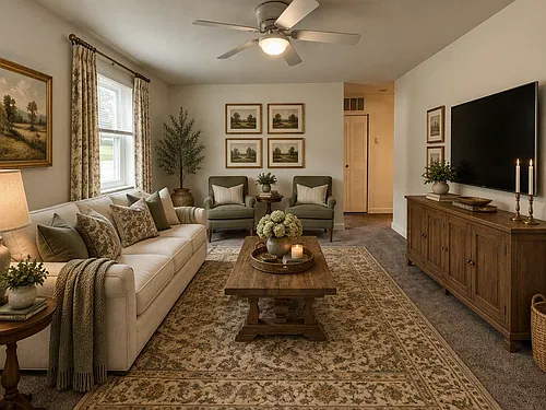 Floor plan South Hampton 2 Bedroom Lower w/ Garage 2 Car