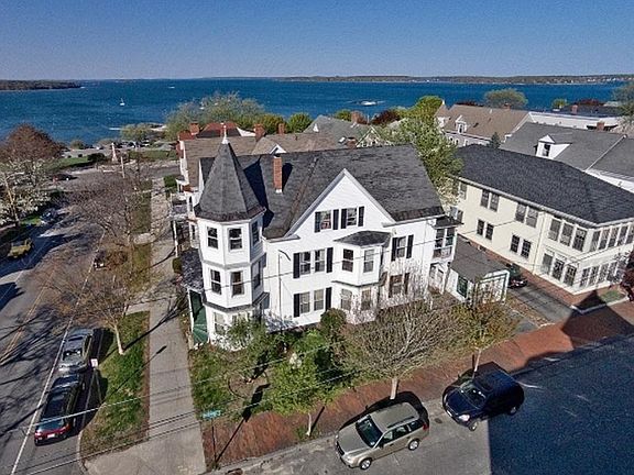 Image of the whole house, and proximity to Casco Bay, which is about a 5-minute walk.