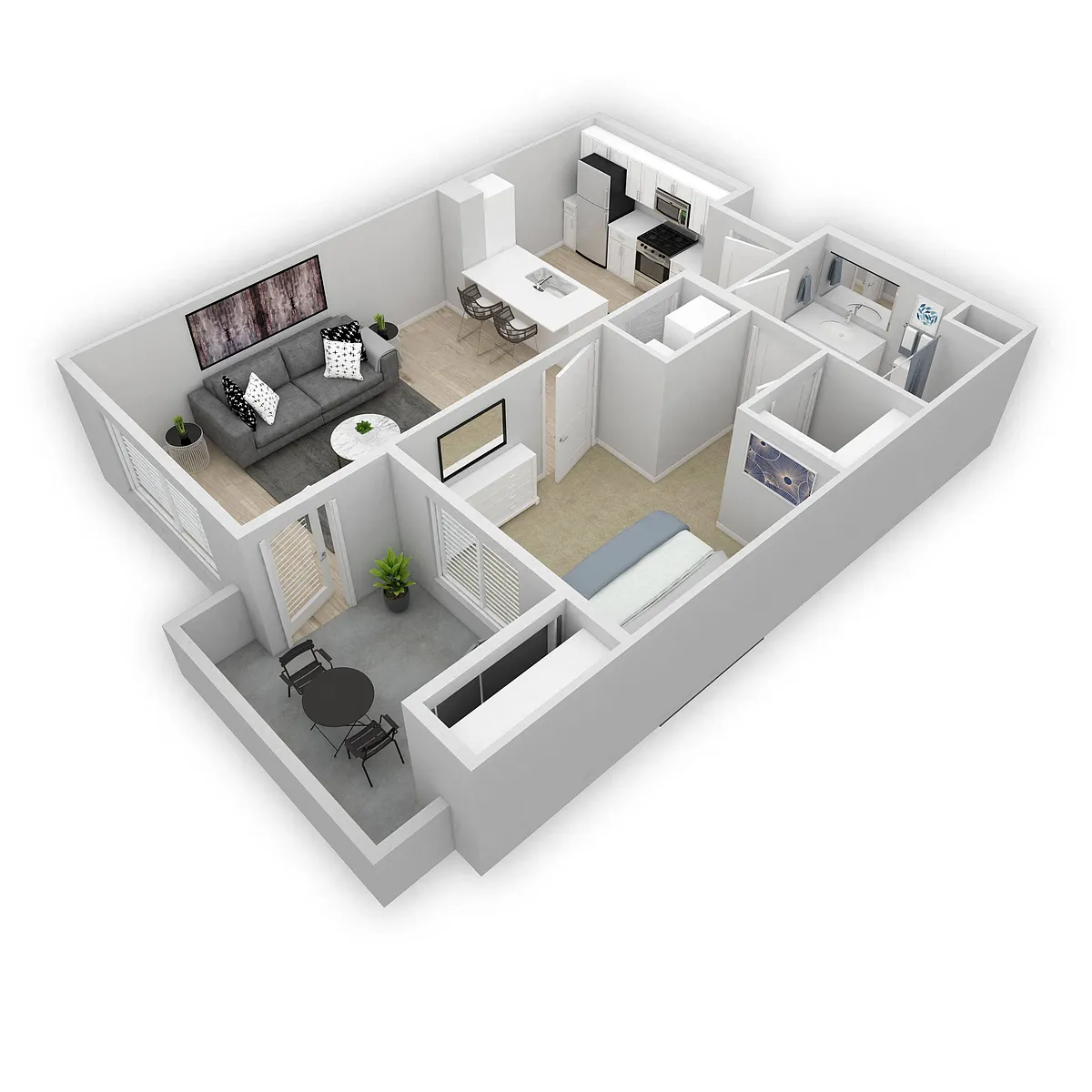 Floor plan 1 Bedroom 1 Bathroom