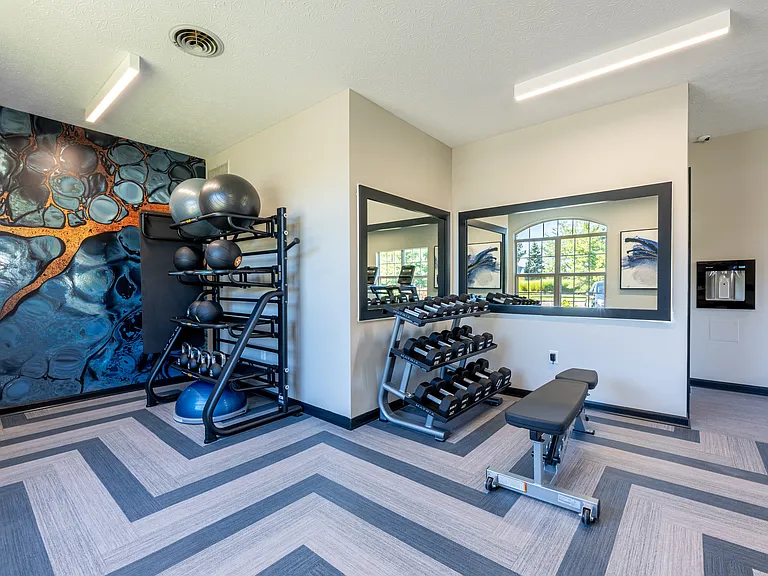 Newly Renovated Fitness Center with Training Equipment