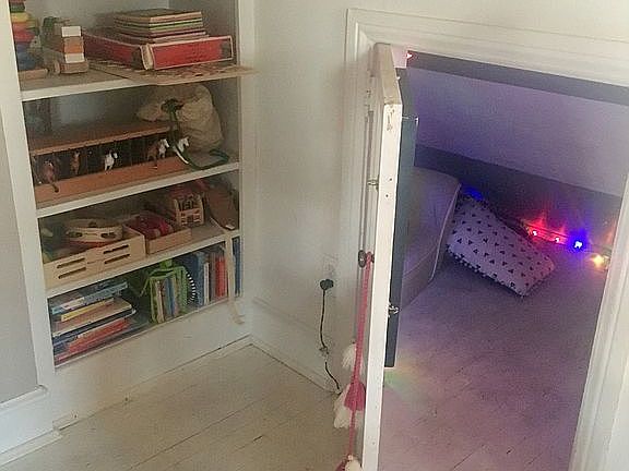 Built ins and fun attic nook