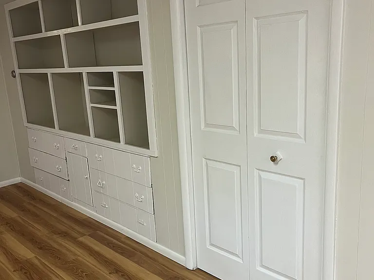 Bookcase and utility closet