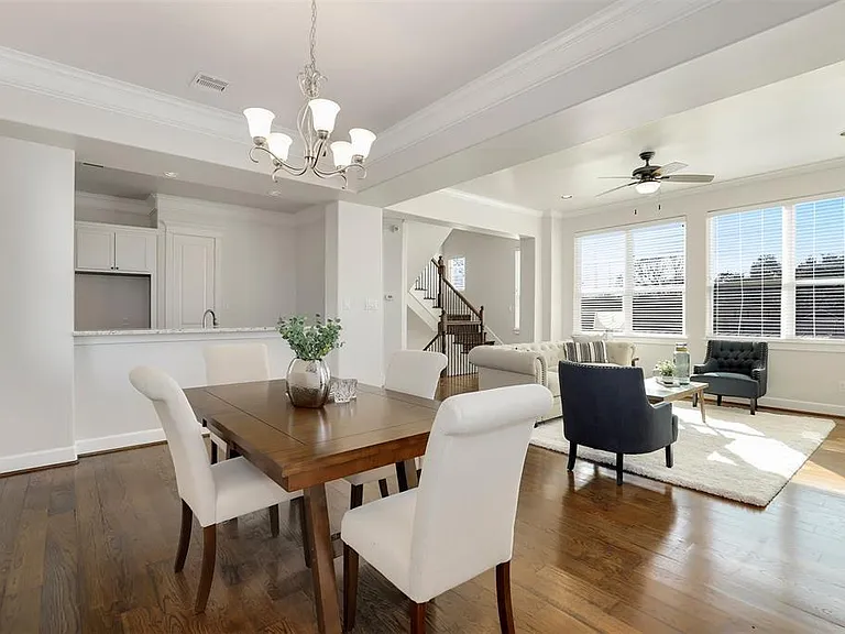 Digital furnaced to show beautiful living space with natural light.