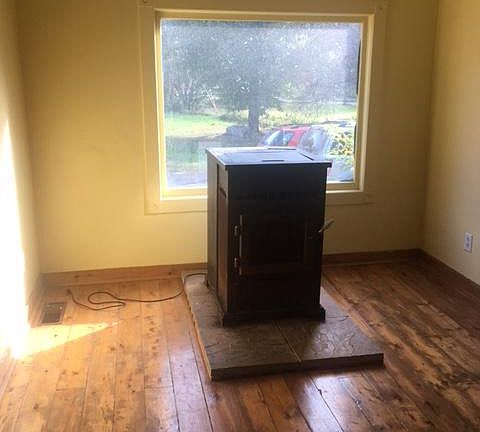 Living room with pellet stove
