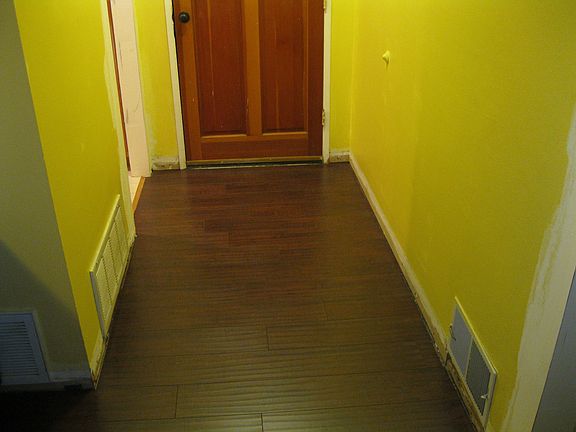 Upgraded laminate wood floors