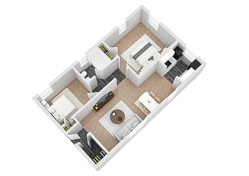 Floor plan Two Bedroom - B2