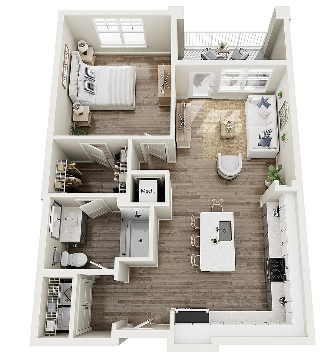 Floor plan A4-Douro 1B/1B 829sf