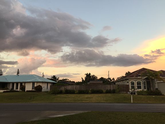 street view at sunset