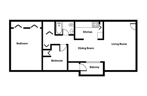 Floor plan 2 Bedroom
