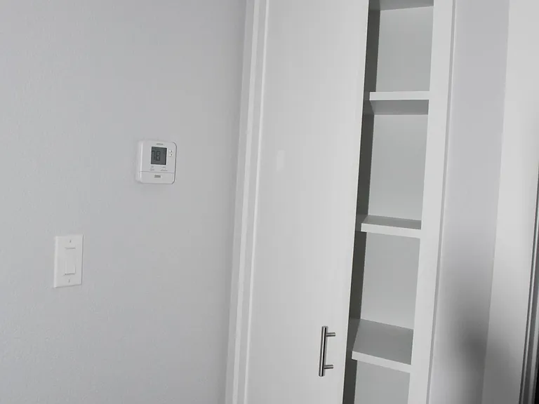 inside view of linen closet