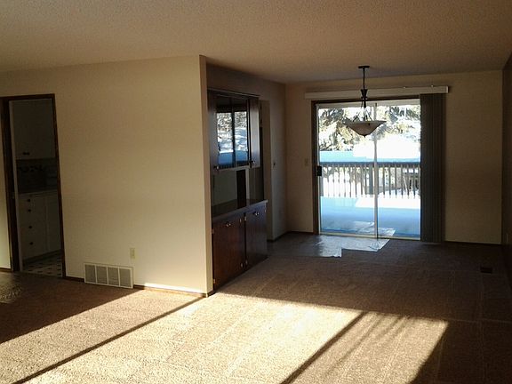 Dining, deck, kitchen