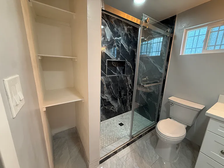 ALL NEW BATHROOM. New shower, new toilet, new sink, all new!