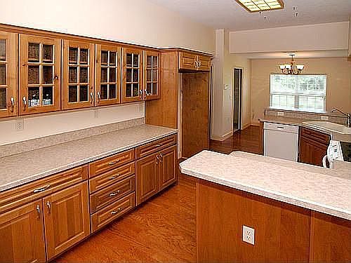 Kitchen with Built In China Cabinet