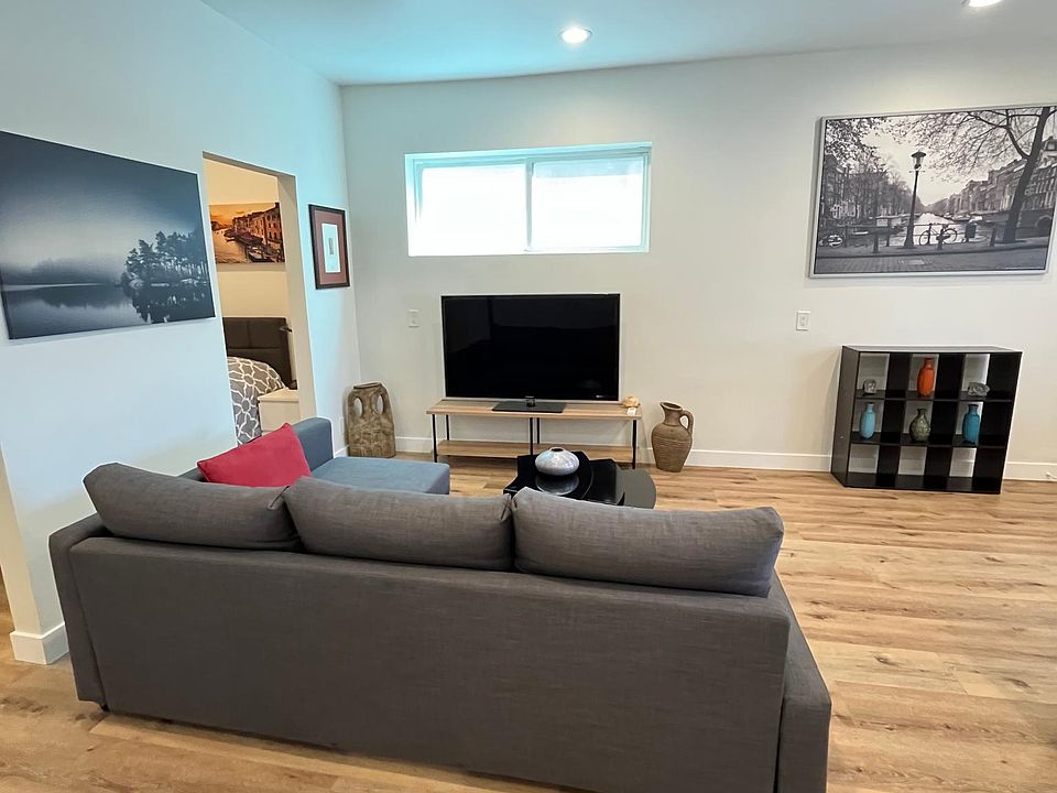 living room with 55 inch tv