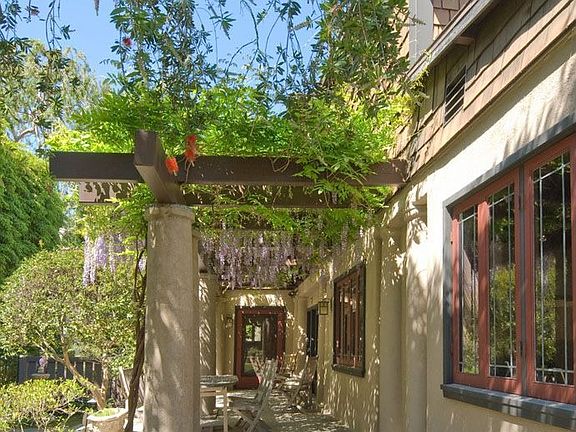 Wisteria covered pergola