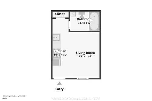 Floor plan Small Studio