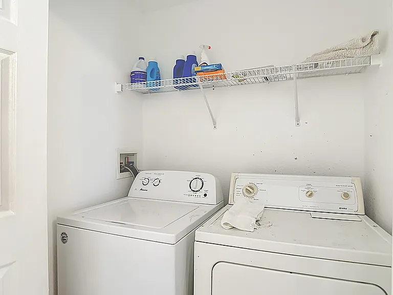 Shared laundry. Downstairs.