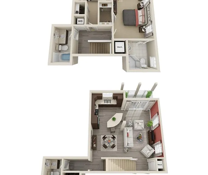 2 Bed, 2.5 Bath - 1,330 sqft