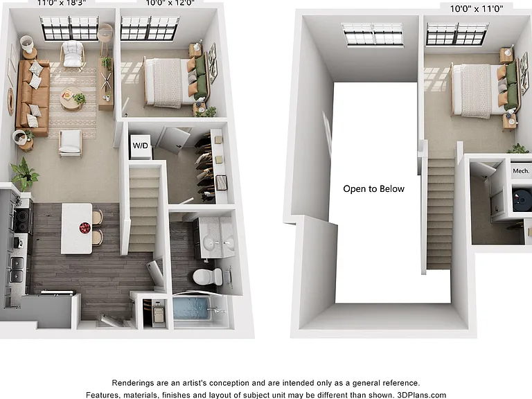 1-Bedroom 1-Bath w/ Loft | 890 sqft 1-Bedroom 1-Bath w/ Loft | 890 sqft