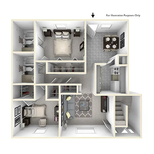 Floor plan 2 bedroom 2 bath