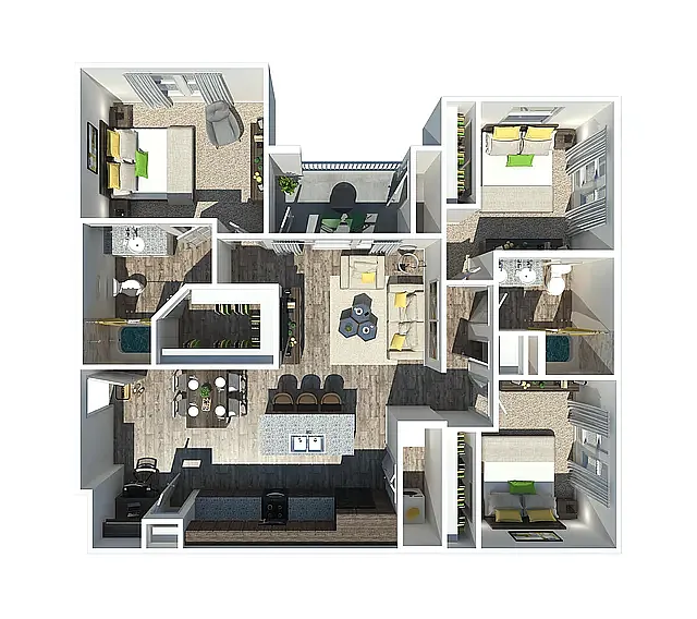 Floor plan The Earl 3 bedroom 2 bathroom