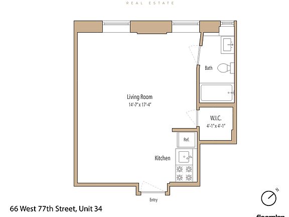3rd image of 66 W 77th St APT 34
