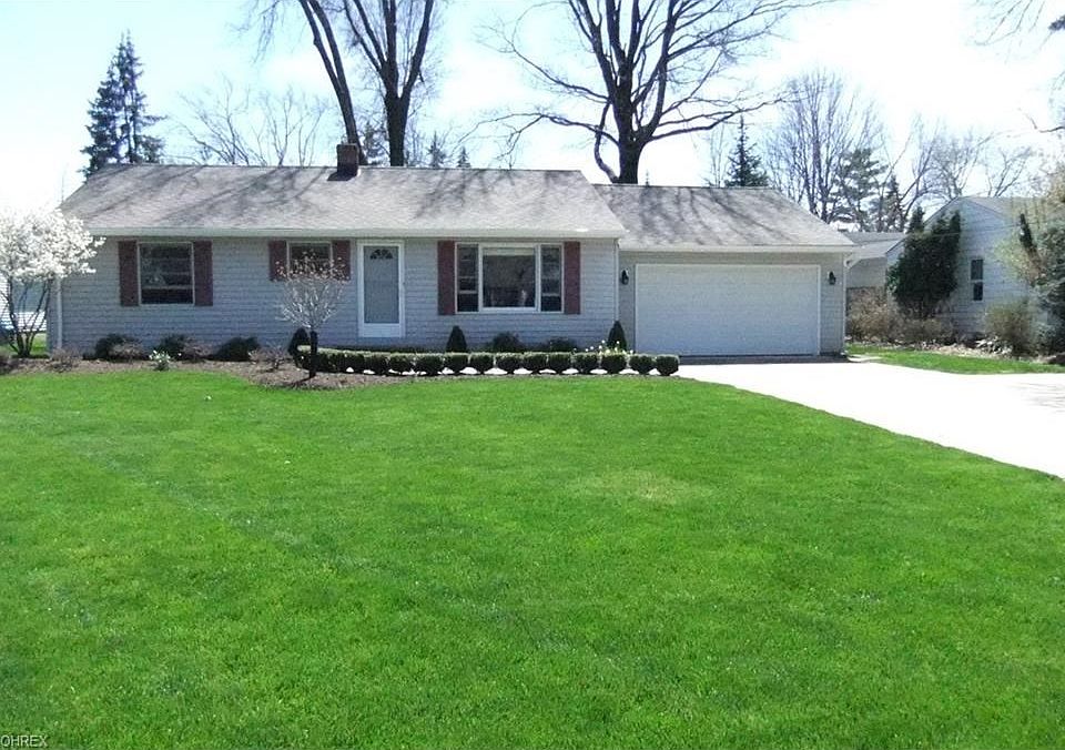 Front view of home on over 1/2 acre professionally landscaped.