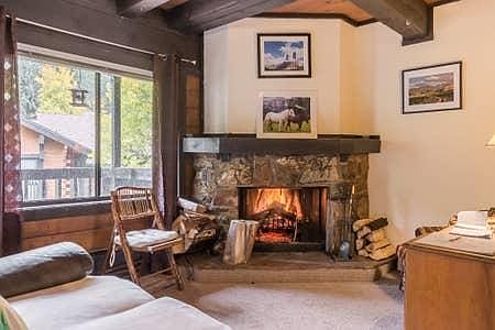 Master living room with fire place