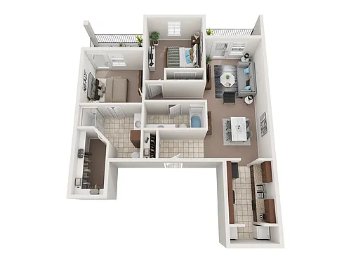 Floor plan B1 2X2