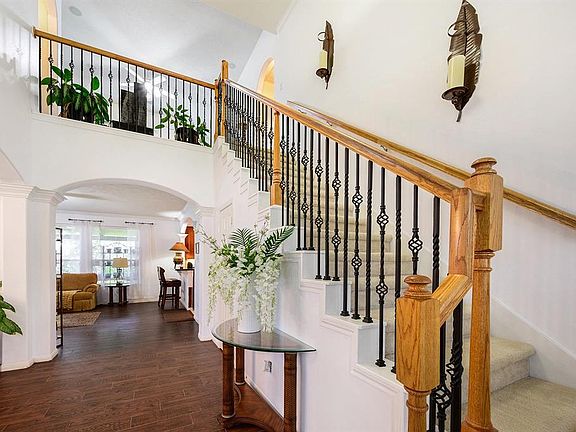 Beautiful updated iron staircase.